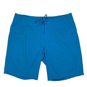 Lululemon Live in Practice Current State Board Short 34 Blue Swimwear DEFECT
